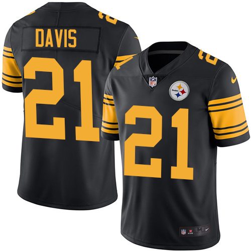 Nike Men & Women & Youth Steelers 21 Sean Davis Black Color Rush Limited Jersey,We sell and wholesale Nike Men & Women & Youth Steelers 21 Sean Davis Black Color Rush Limited Jersey on line form chian!